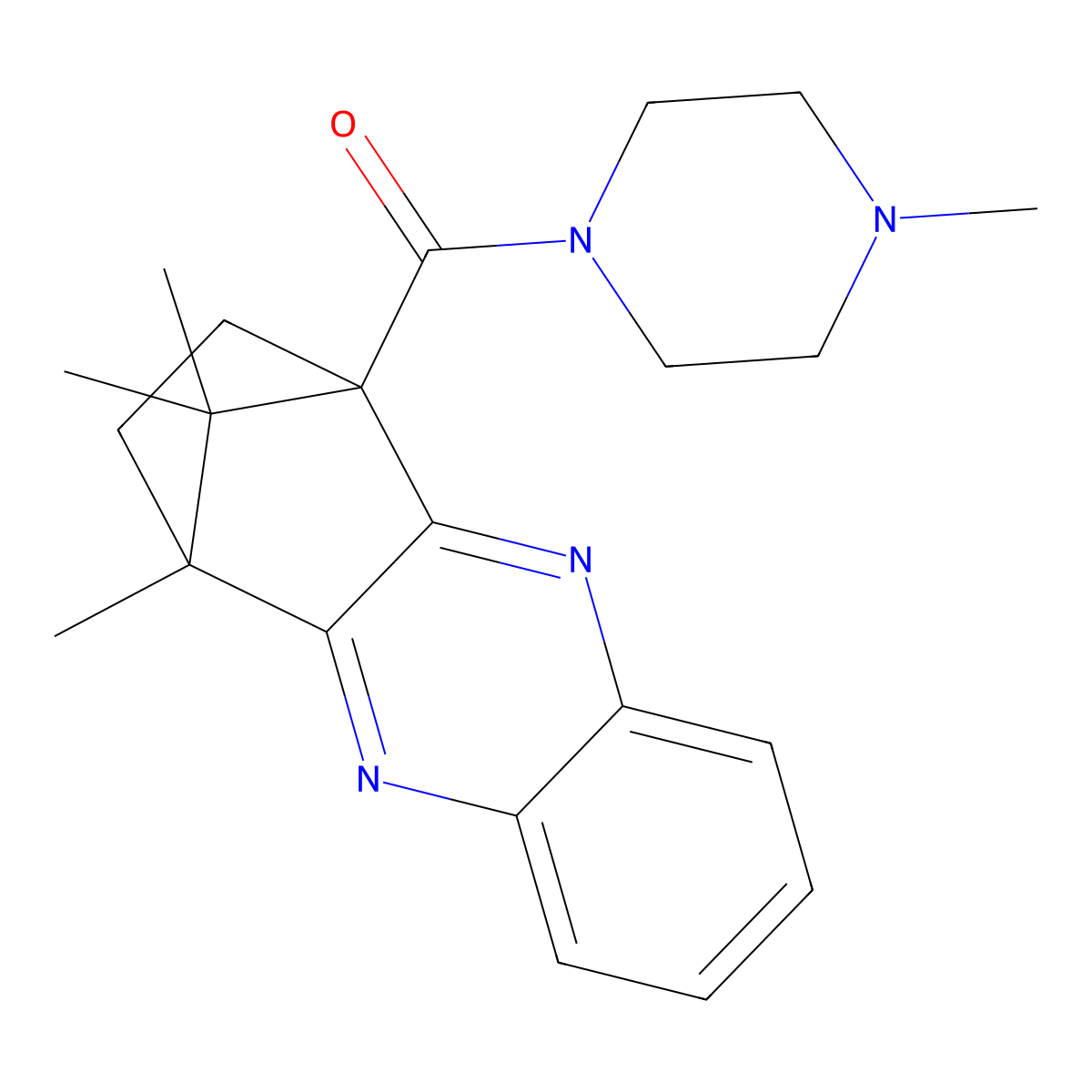 (4-methylpiperazin-1-yl)(4,11,11-trimethyl-3,4-dihydro-1,4-methanophenazin-1(2H)-yl)methanone molecular structure, CAS 579440-71-4