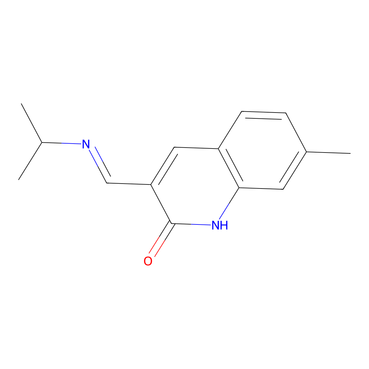 7-methyl-3-[(E)-(propan-2-ylimino)methyl]quinolin-2(1H)-one molecular structure, CAS 579441-68-2