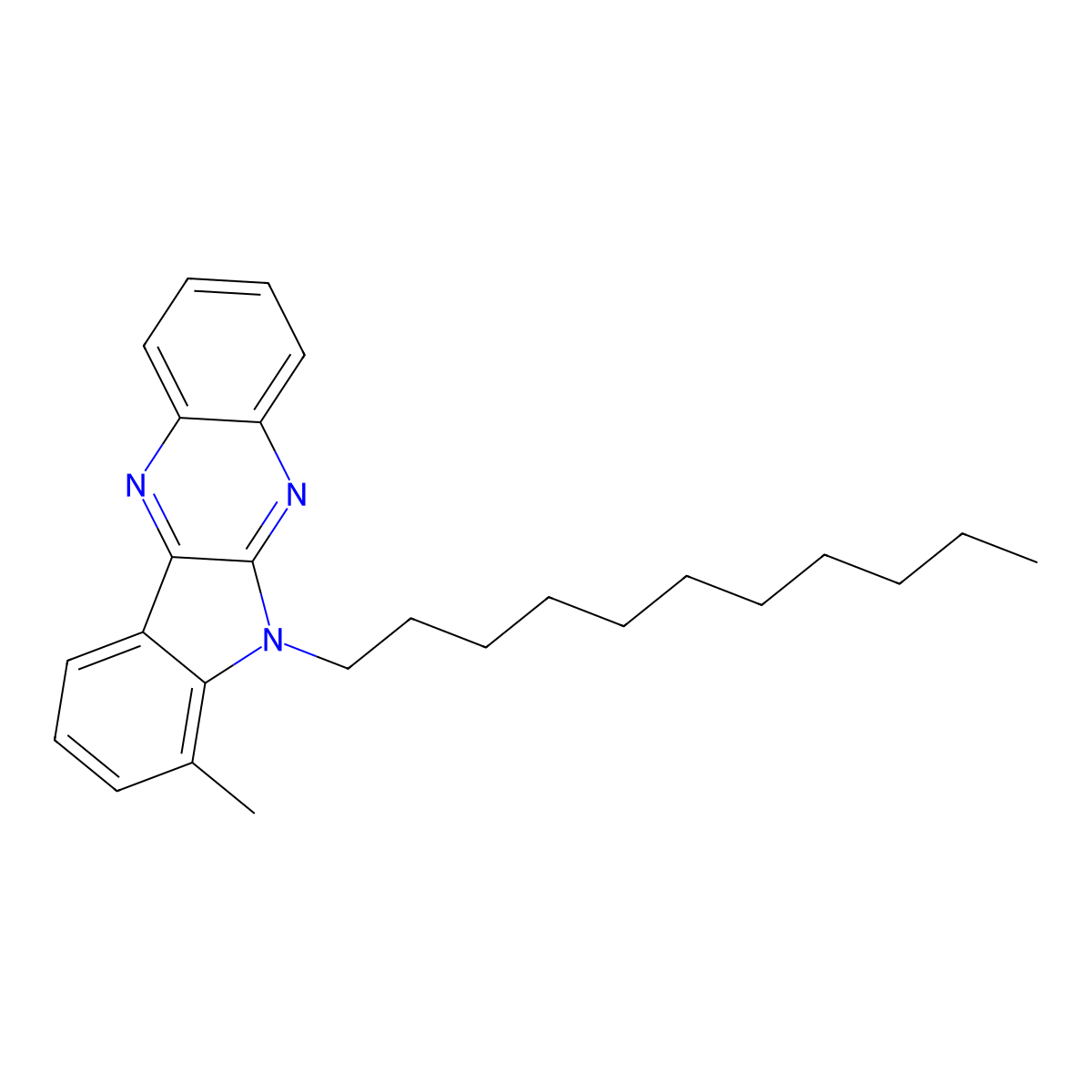 4-Methyl-5-undecylindolo[2,3-b]quinoxaline molecular structure, CAS 579444-03-4