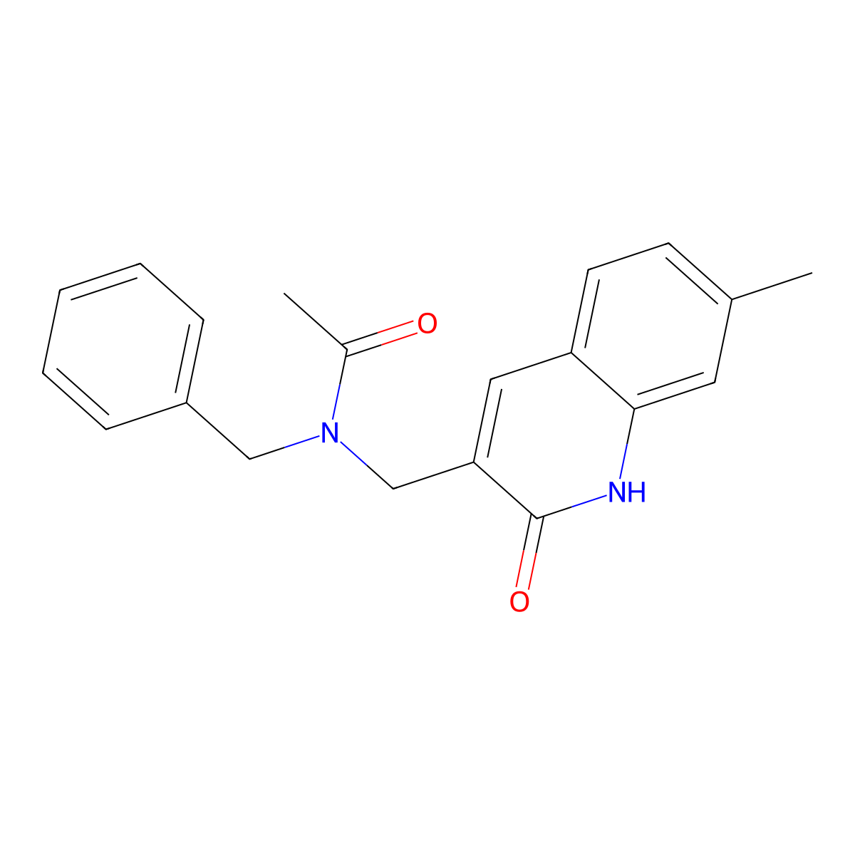 N-benzyl-N-((2-hydroxy-7-methylquinolin-3-yl)methyl)acetamide molecular structure, CAS 579447-62-4