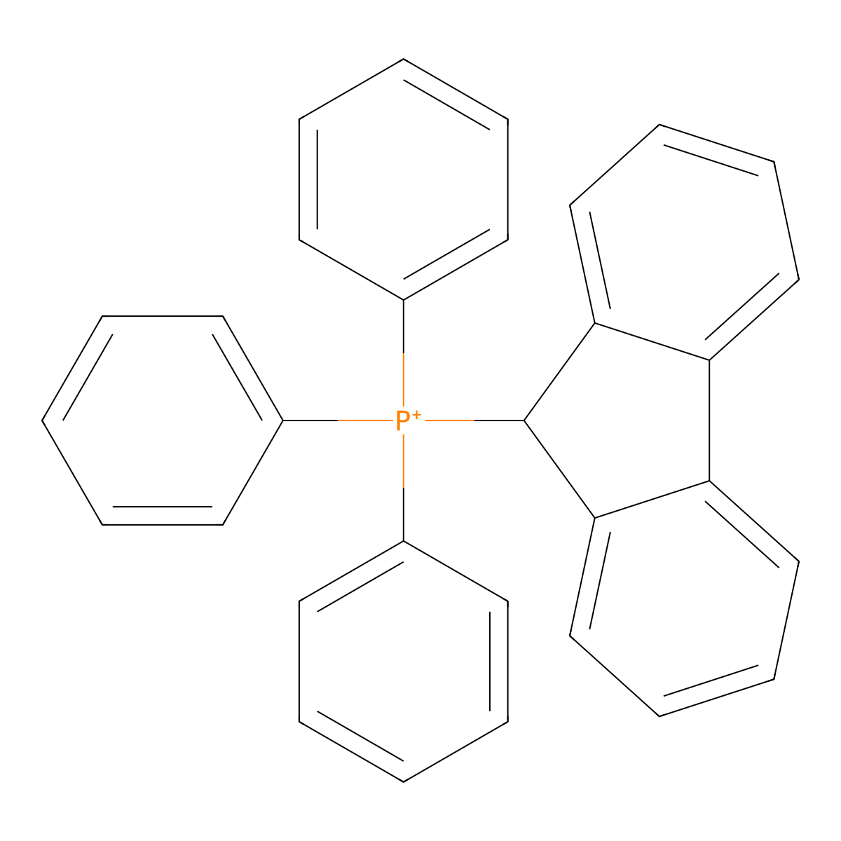 9H-fluoren-9-yltriphenylphosphonium bromide molecular structure, CAS 57945-50-3