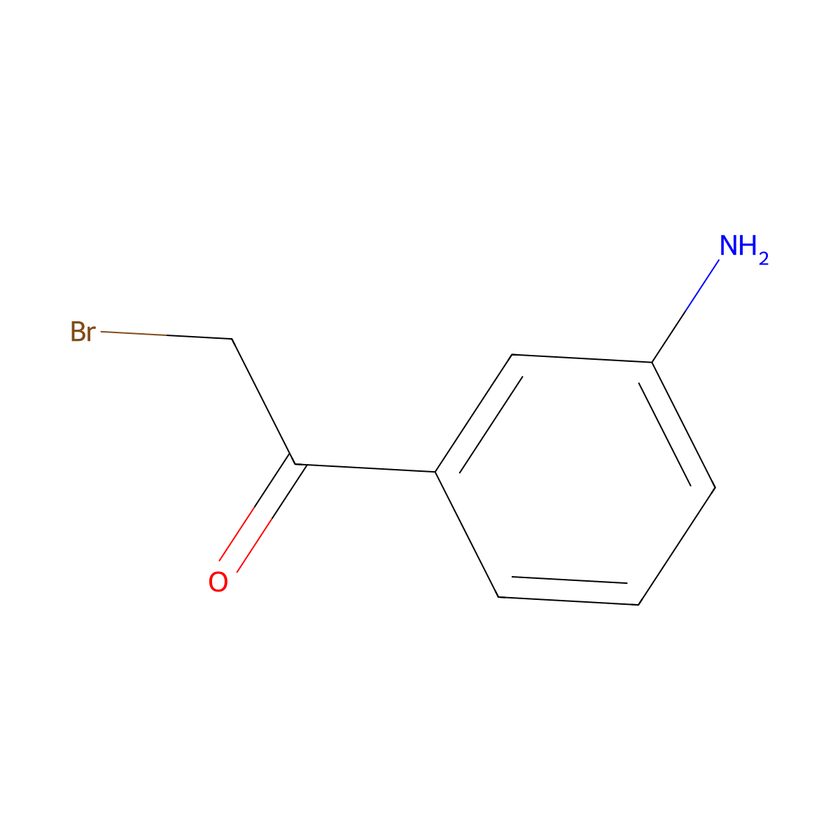 1-(3-Aminophenyl)-2-bromoethan-1-one molecular structure, CAS 57946-55-1