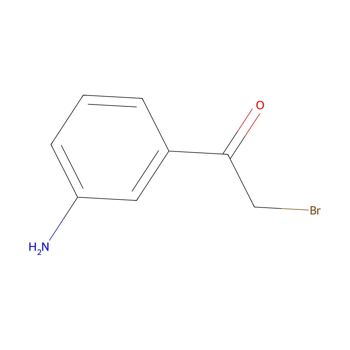 1-(3-Aminophenyl)-2-bromoethan-1-one molecular structure, CAS 57946-55-1