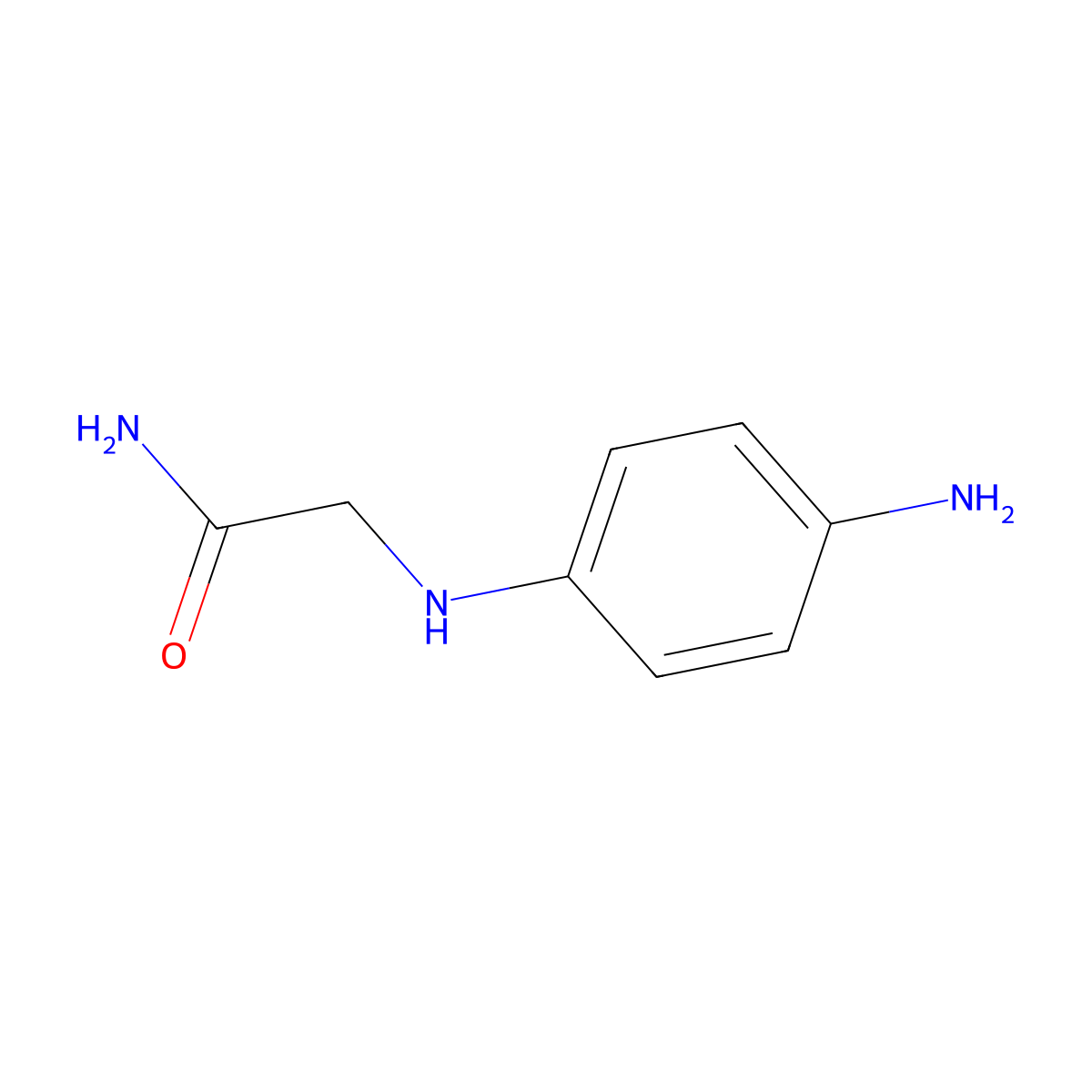 2-[(4-Aminophenyl)amino]acetamide molecular structure, CAS 57946-58-4
