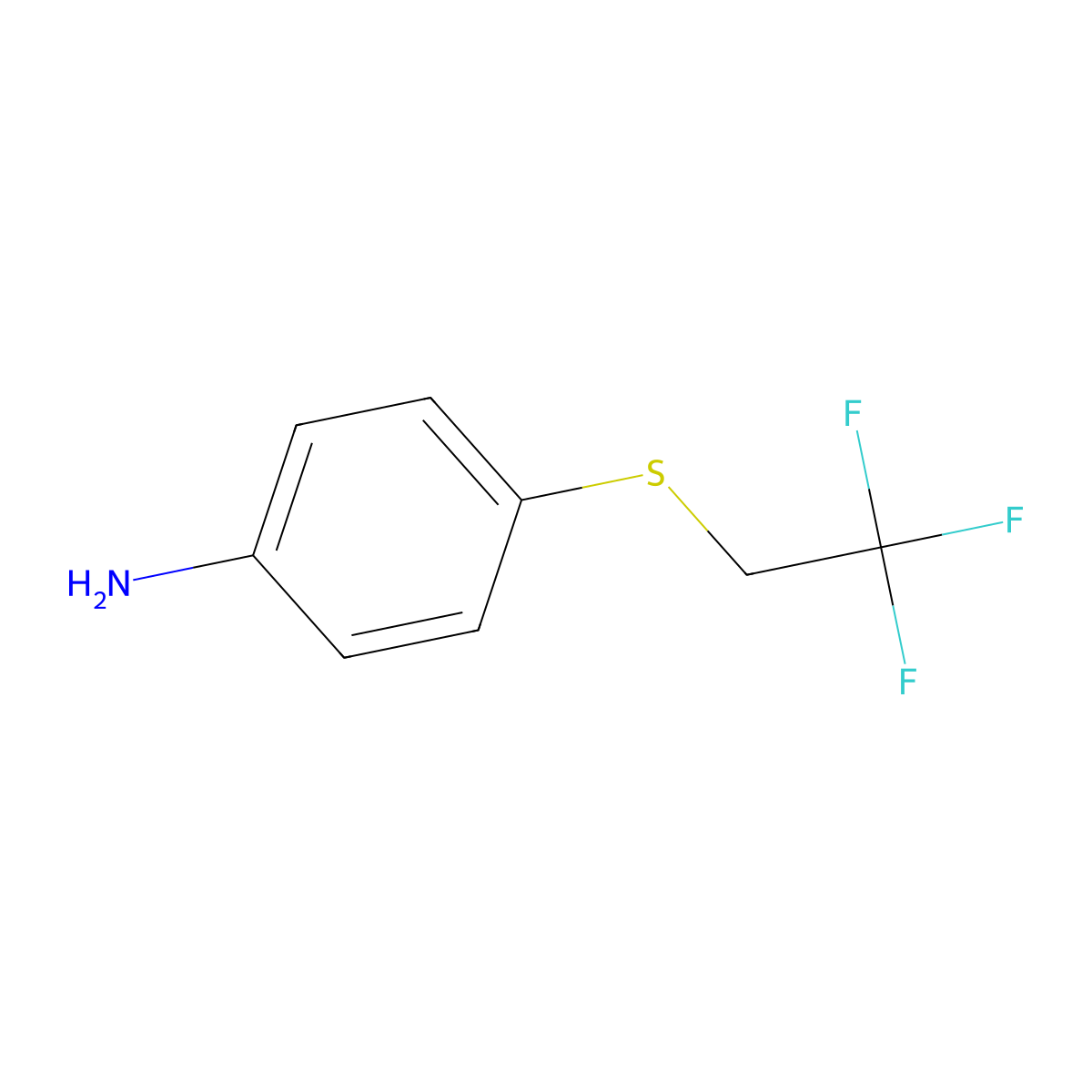 4-[(2,2,2-Trifluoroethyl)sulfanyl]aniline molecular structure, CAS 57946-59-5