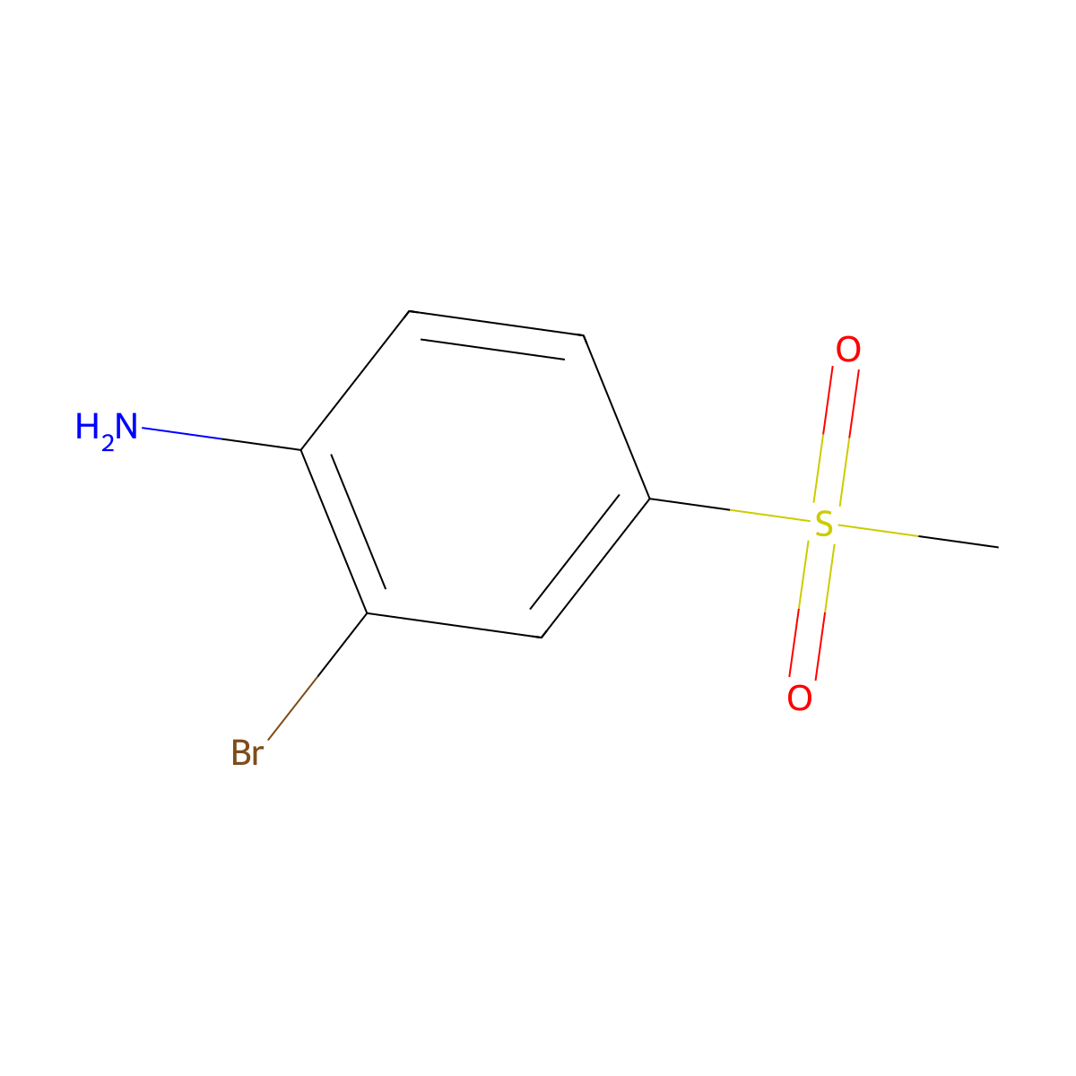 2-Bromo-4-methanesulfonylaniline molecular structure, CAS 57946-90-4