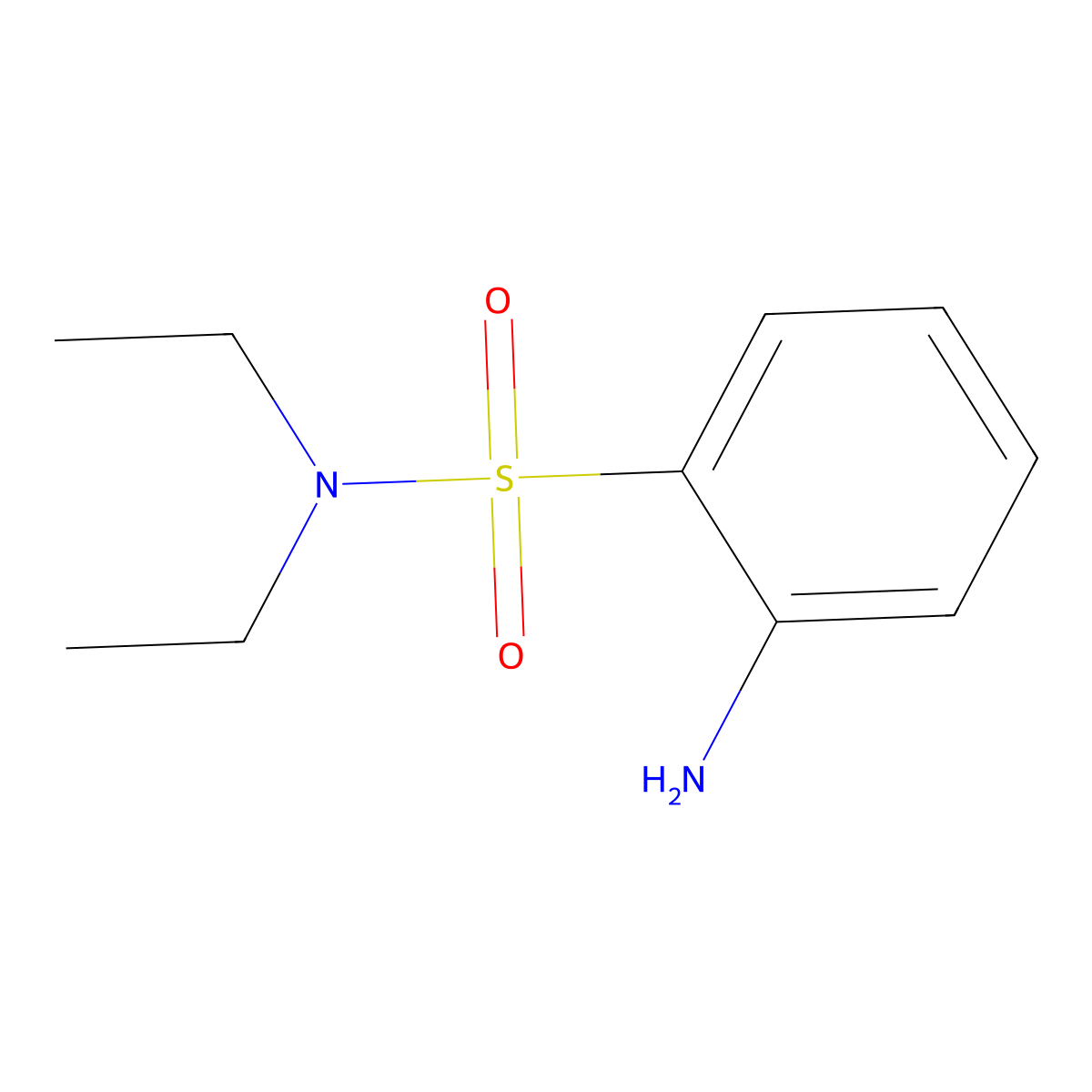 2-Amino-N,N-diethylbenzenesulfonamide molecular structure, CAS 57947-01-0