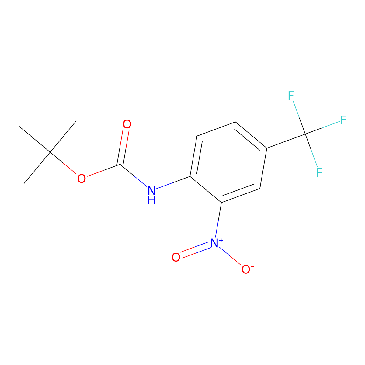tert-Butyl (2-nitro-4-(trifluoromethyl)phenyl)carbamate molecular structure, CAS 579474-18-3