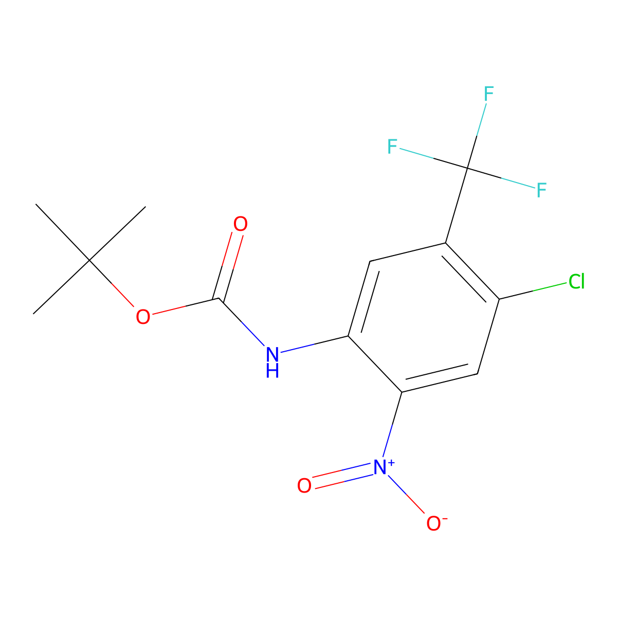 (4-Chloro-2-nitro-5-trifluoromethyl-phenyl)-carbamic acid tert-butyl ester molecular structure, CAS 579474-29-6