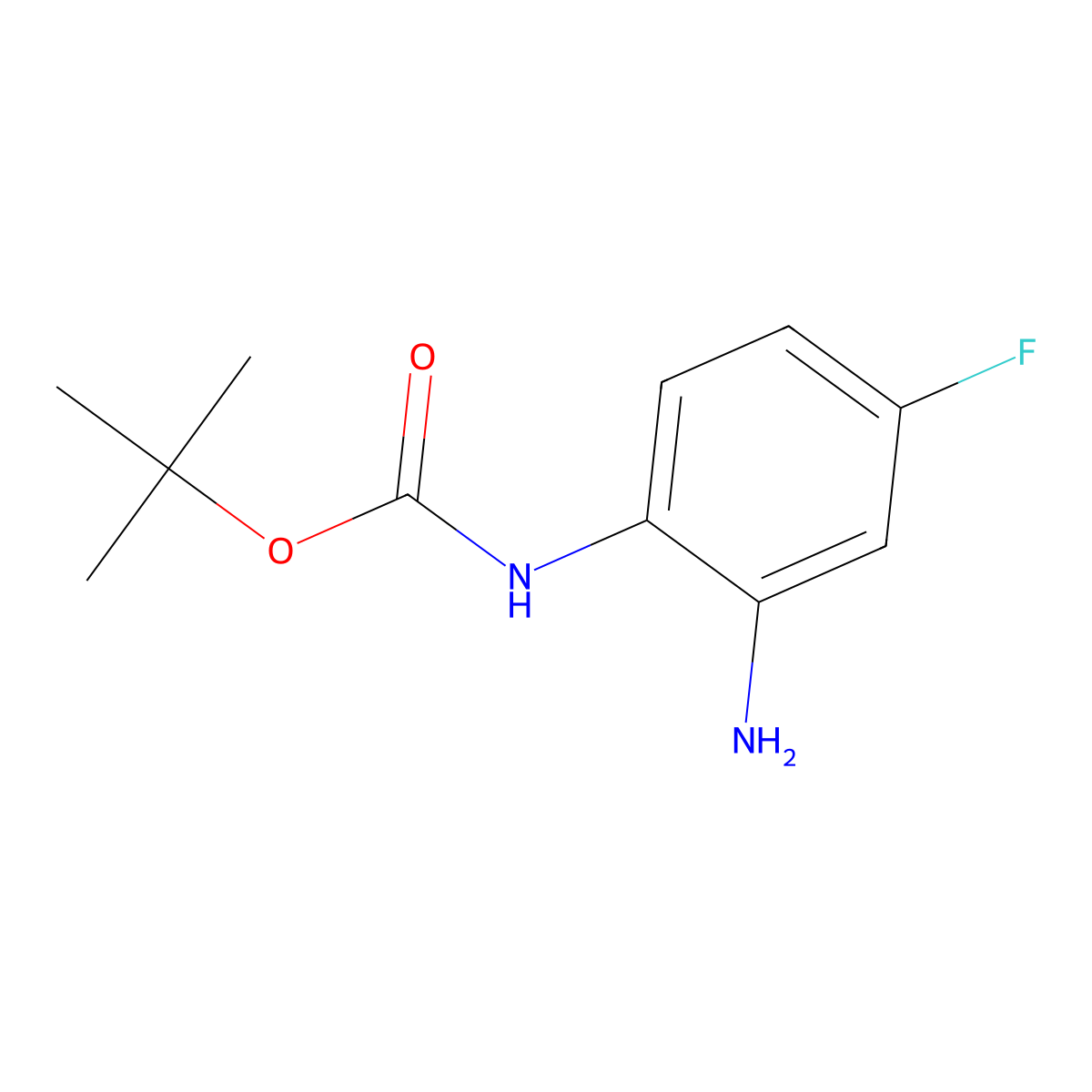 N1-(tert-Butoxycarbonyl)-4-fluoro-1,2-phenylenediamine molecular structure, CAS 579474-47-8