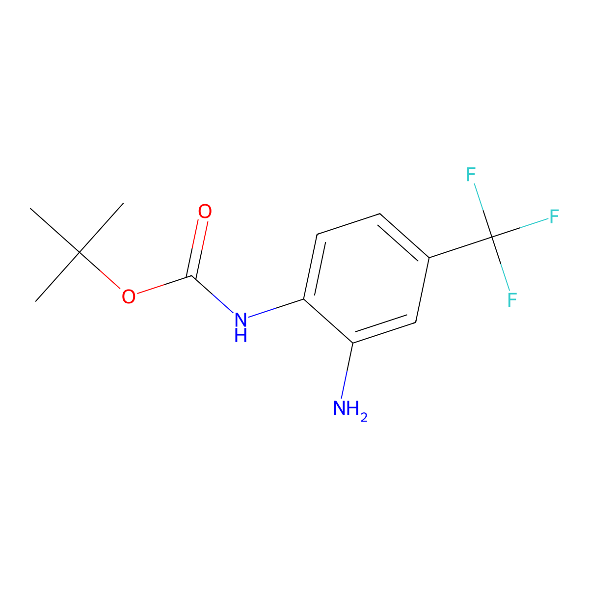 tert-butyl N-(2-amino-4-(trifluoromethyl)phenyl)carbamate molecular structure, CAS 579474-48-9