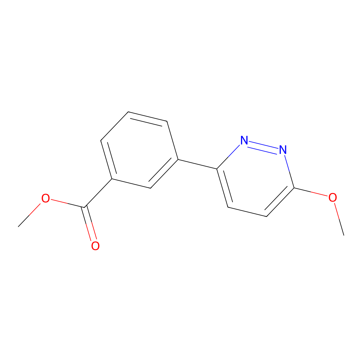 Methyl 3-(6-methoxypyridazin-3-yl)benzoate molecular structure, CAS 579474-81-0
