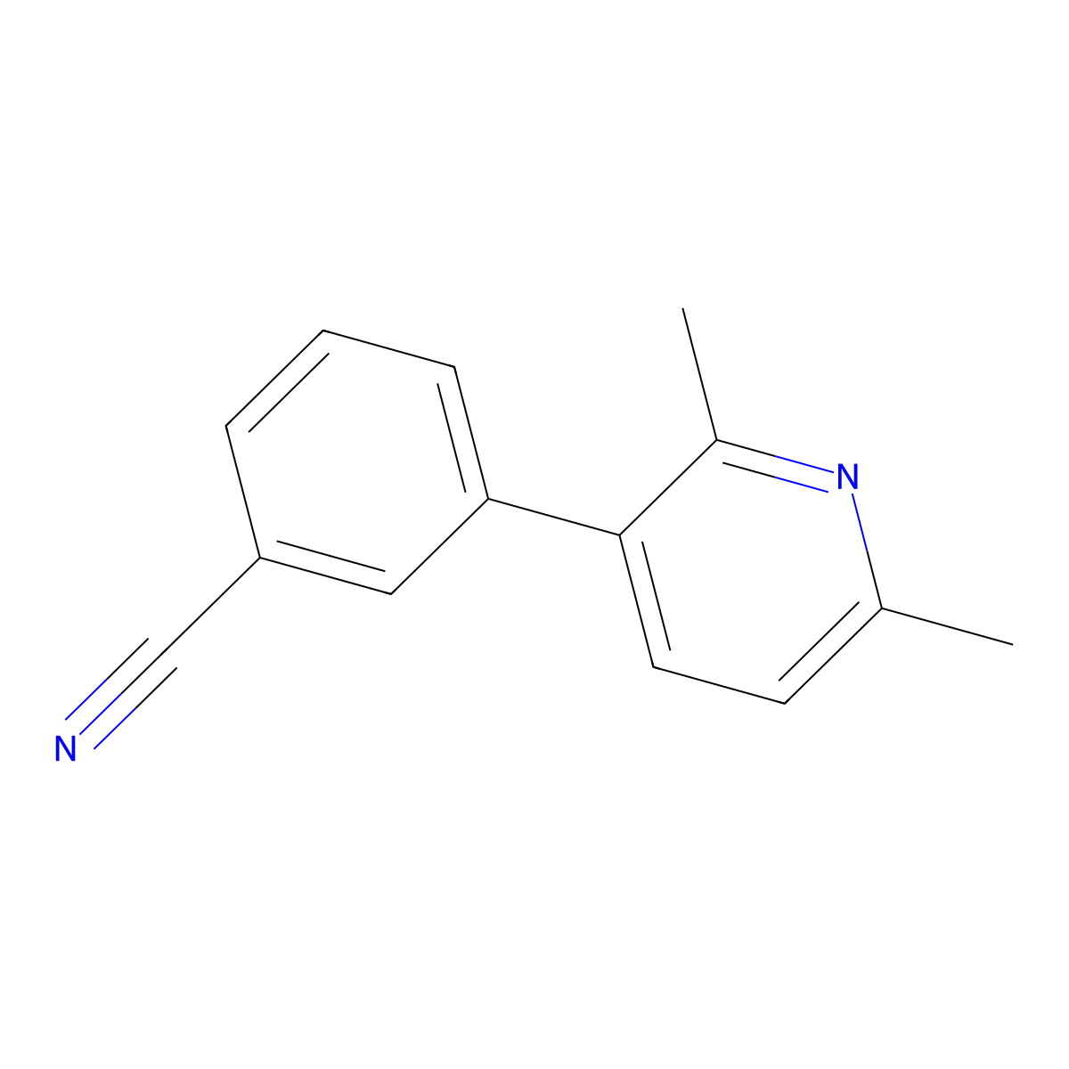 3-(2,6-Dimethyl-3-pyridinyl)benzonitrile molecular structure, CAS 579474-83-2