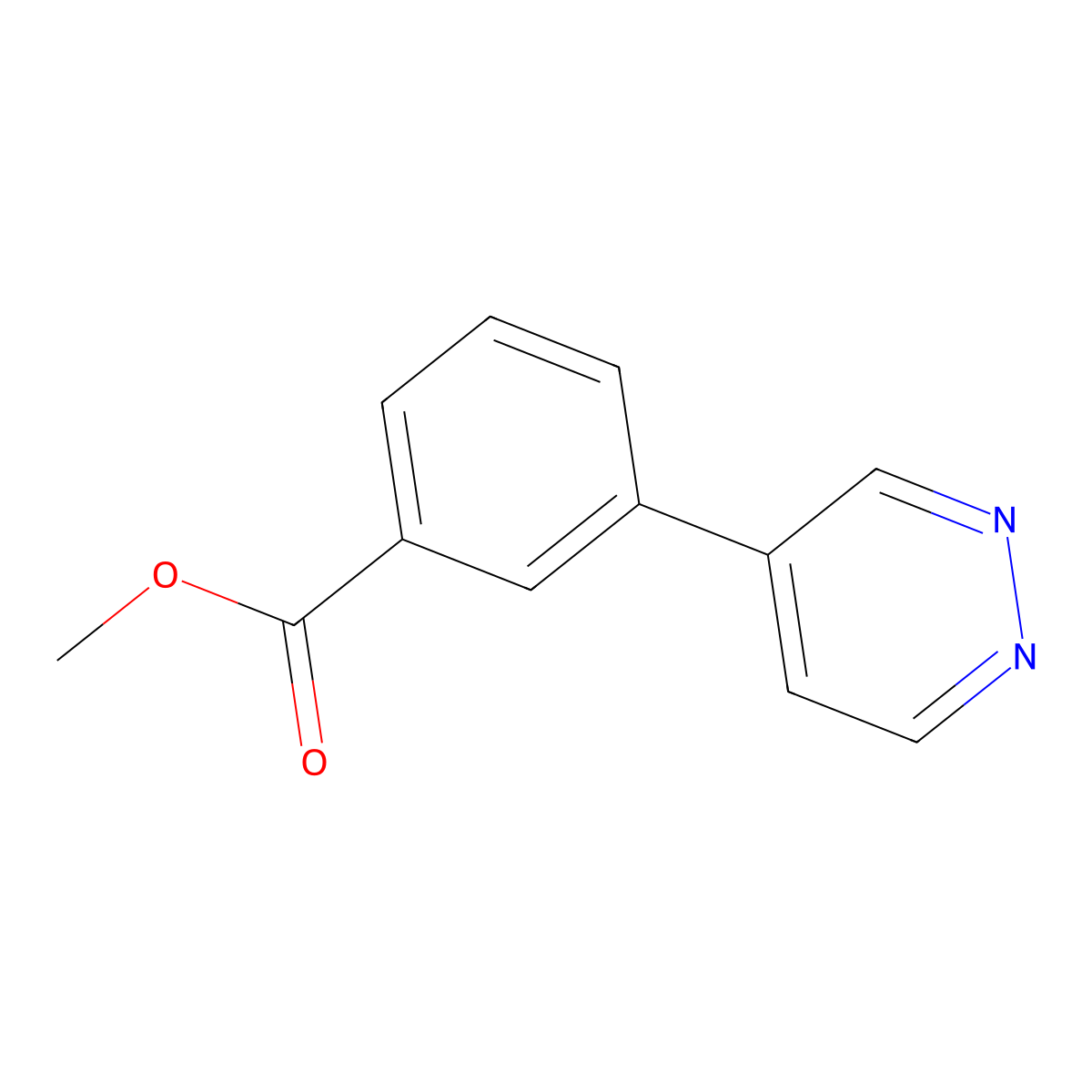Methyl 3-(pyridazin-4-yl)benzoate molecular structure, CAS 579474-85-4