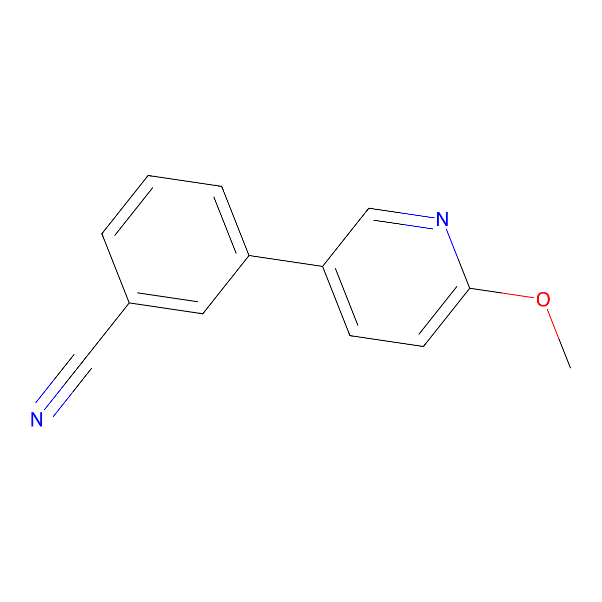 3-(6-Methoxy-3-pyridinyl)benzonitrile molecular structure, CAS 579474-92-3