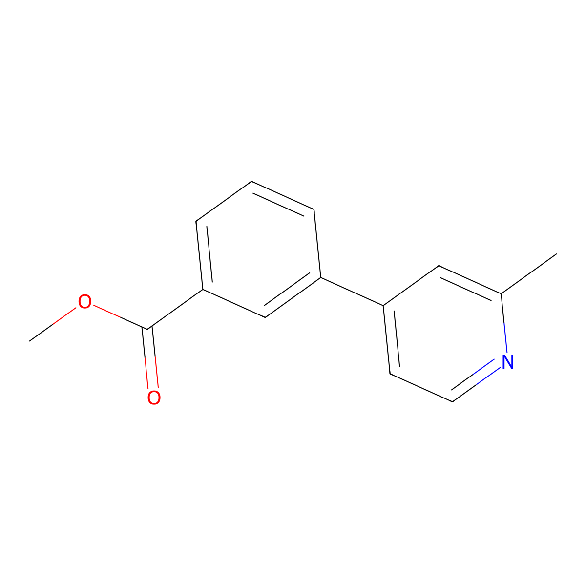3-(2-Methyl-pyridin-4-yl)-benzoic acid methyl ester molecular structure, CAS 579475-00-6