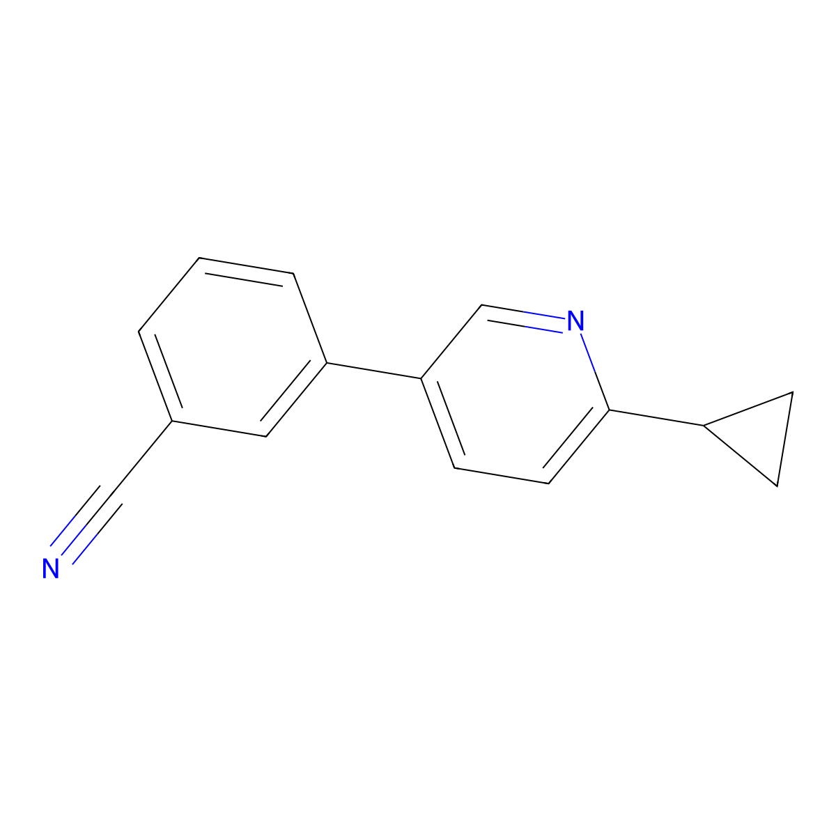 3-(6-Cyclopropyl-3-pyridinyl)benzonitrile molecular structure, CAS 579475-27-7