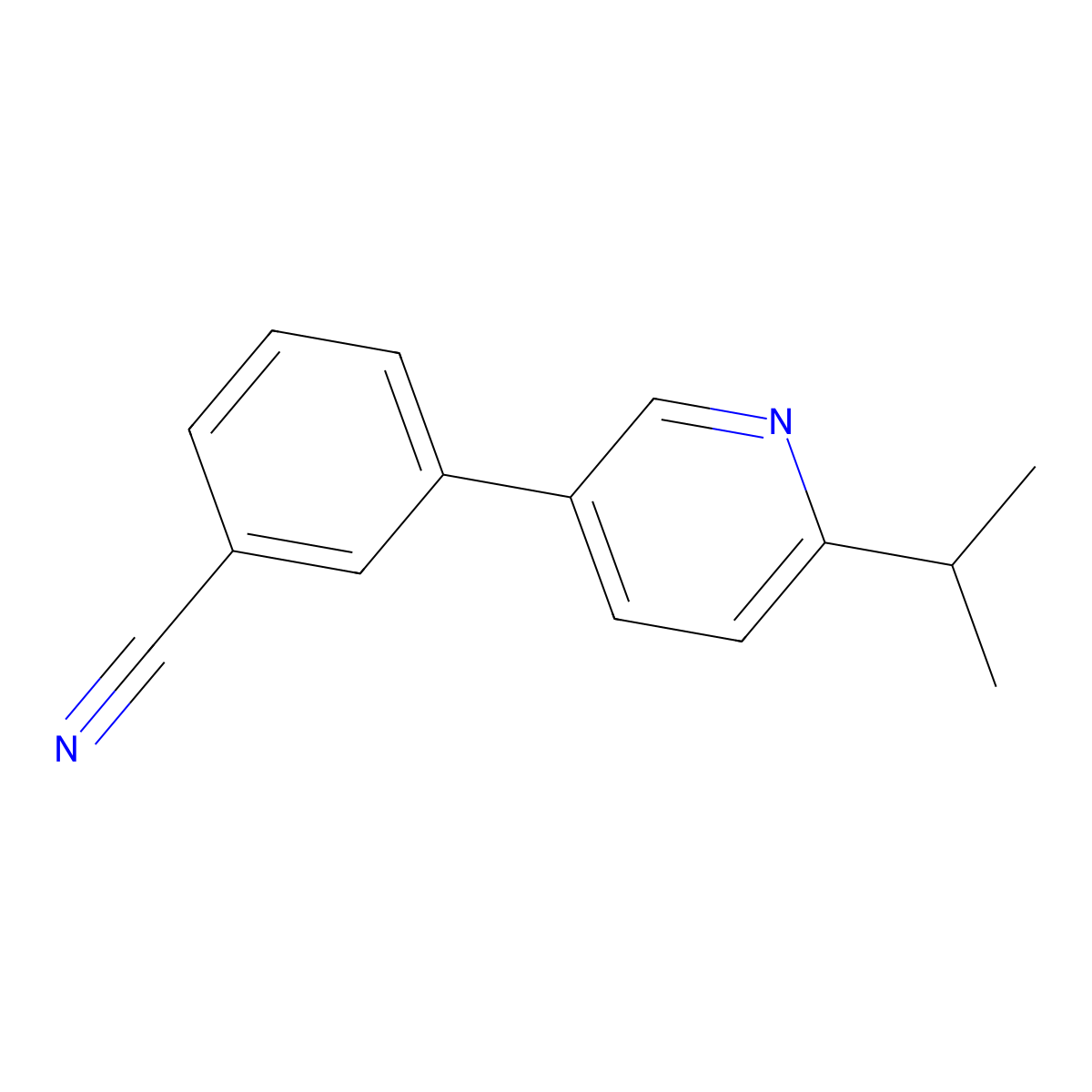 3-(6-Isopropylpyridin-3-yl)benzonitrile molecular structure, CAS 579475-34-6