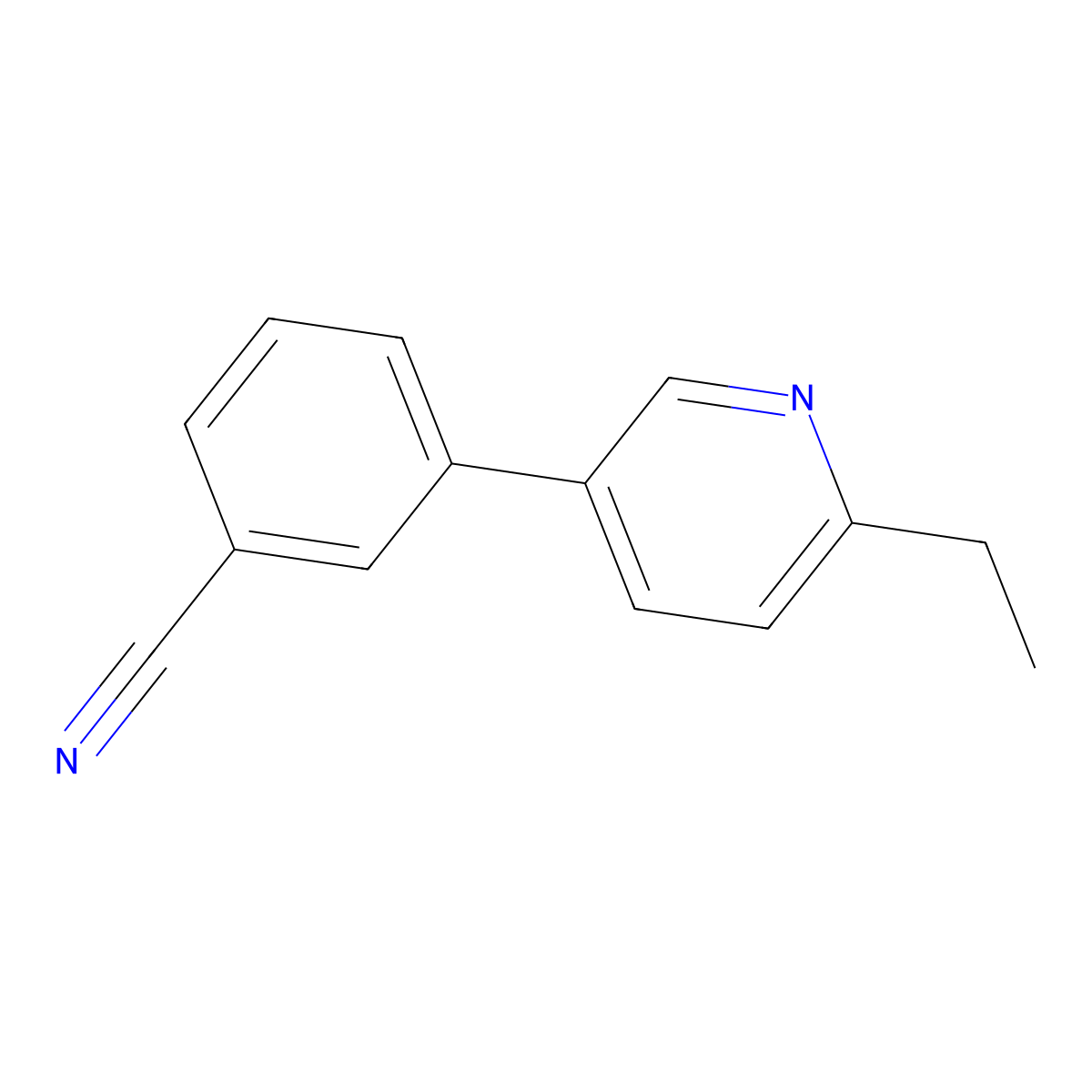 3-(6-Ethyl-3-pyridinyl)benzonitrile molecular structure, CAS 579475-40-4