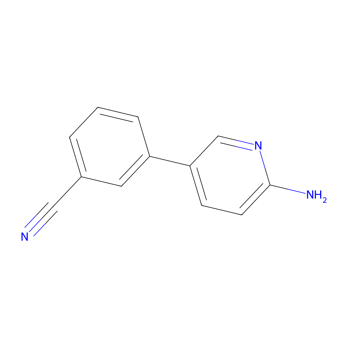 3-(6-Aminopyridin-3-yl)benzonitrile molecular structure, CAS 579475-51-7