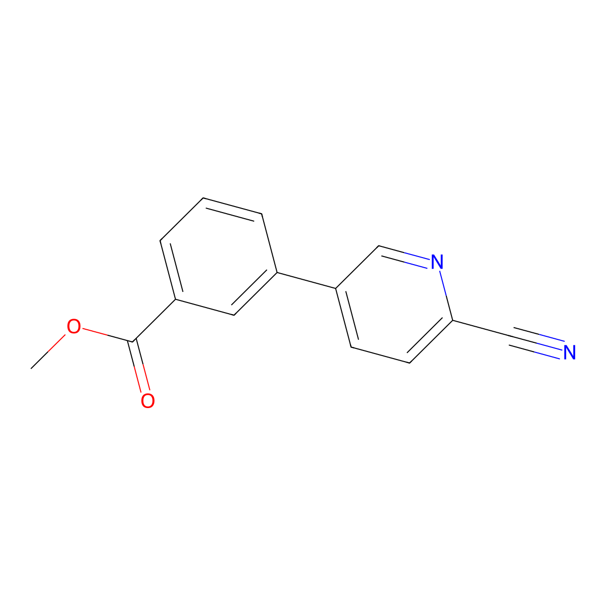 3-(6-Cyano-pyridin-3-yl)-benzoic acid methyl ester molecular structure, CAS 579475-55-1