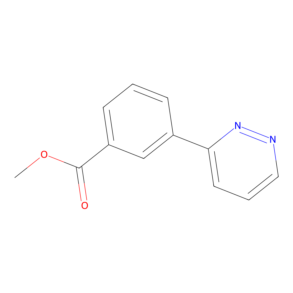 3-Pyridazin-3-yl-benzoic acid methyl ester molecular structure, CAS 579475-60-8