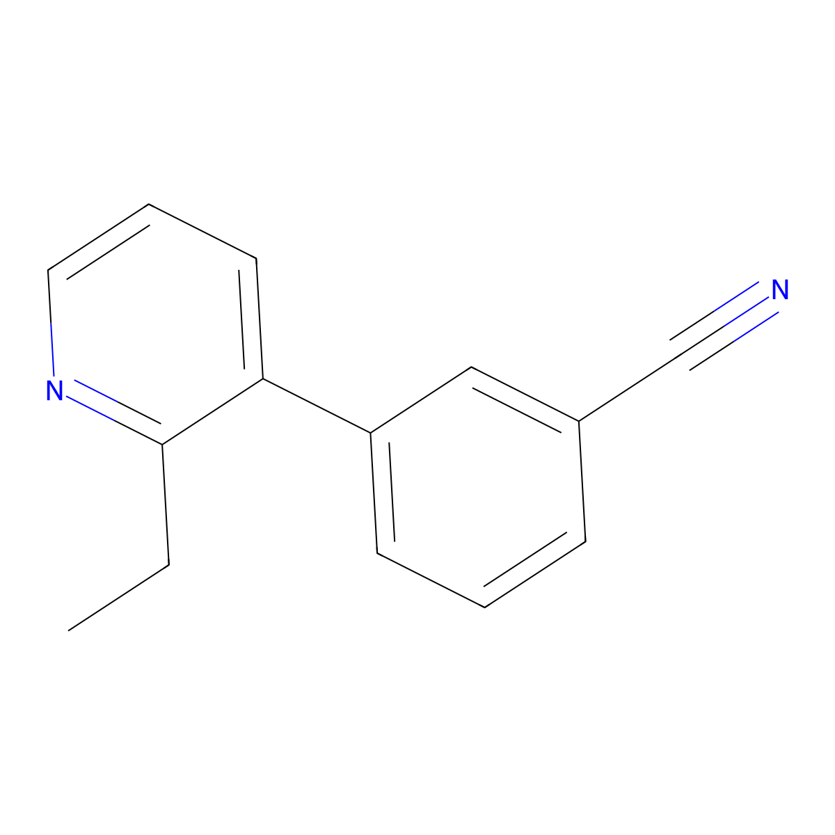 3-(2-Ethyl-3-pyridinyl)benzonitrile molecular structure, CAS 579475-73-3