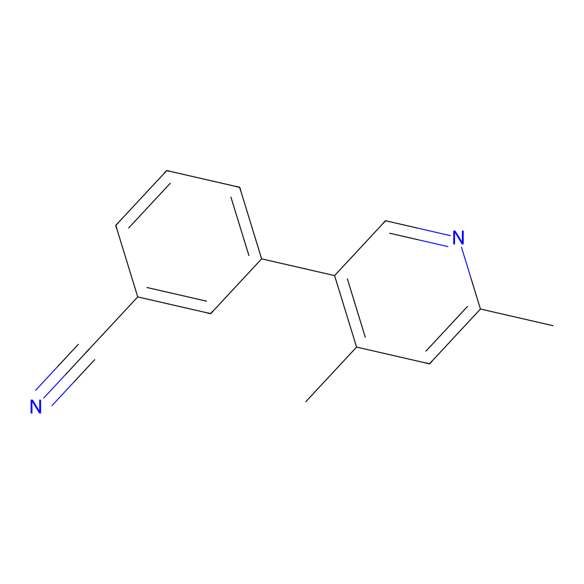 3-(4,6-Dimethyl-3-pyridinyl)benzonitrile molecular structure, CAS 579475-76-6