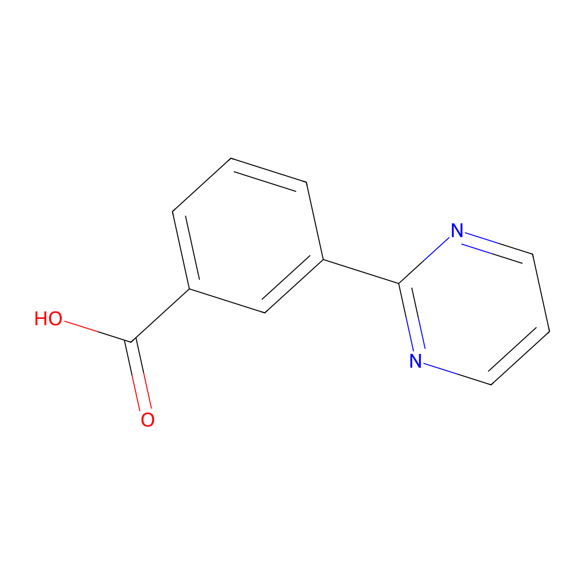 3-(Pyrimidin-2-yl)benzoic acid molecular structure, CAS 579476-26-9