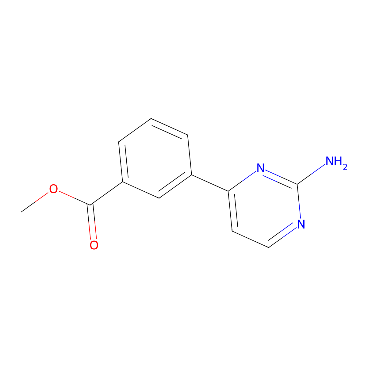 Methyl 3-(2-aminopyrimidin-4-yl)benzoate molecular structure, CAS 579476-49-6