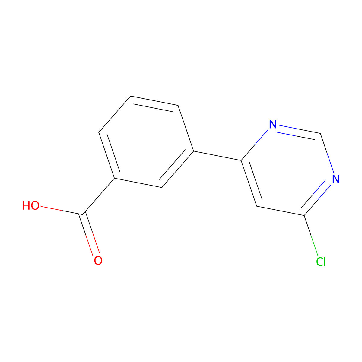 3-(6-Chloropyrimidin-4-yl)benzoic acid molecular structure, CAS 579476-50-9