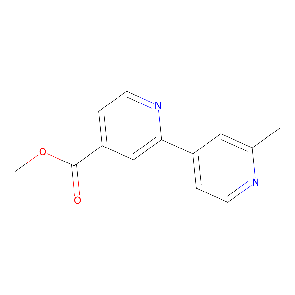 Methyl 2-(2-methylpyridin-4-yl)pyridine-4-carboxylate molecular structure, CAS 579476-62-3