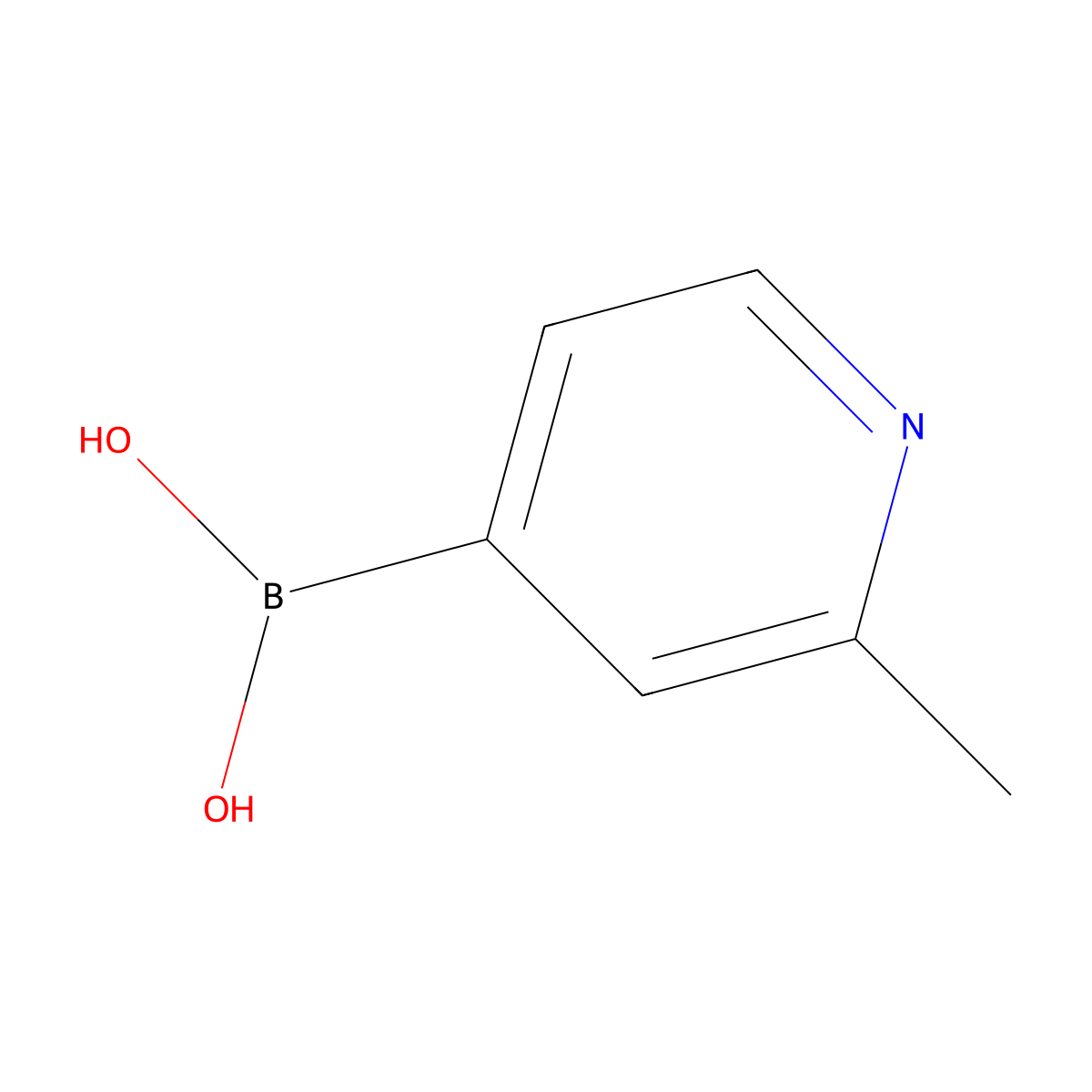 2-Methylpyridine-4-boronic acid molecular structure, CAS 579476-63-4