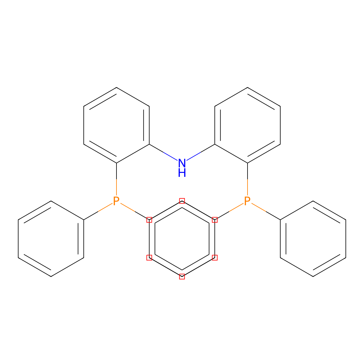 Benzenamine, 2-(diphenylphosphino)-N-[2-(diphenylphosphino)phenyl]- molecular structure, CAS 579490-49-6