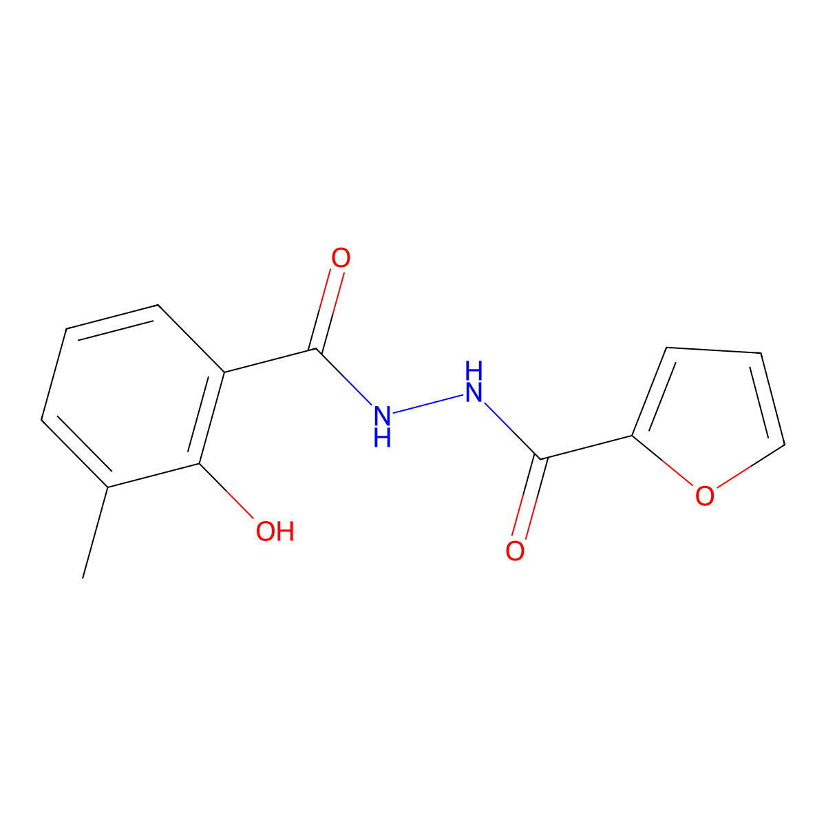 N'-(2-hydroxy-3-methylbenzoyl)furan-2-carbohydrazide molecular structure, CAS 5795-77-7
