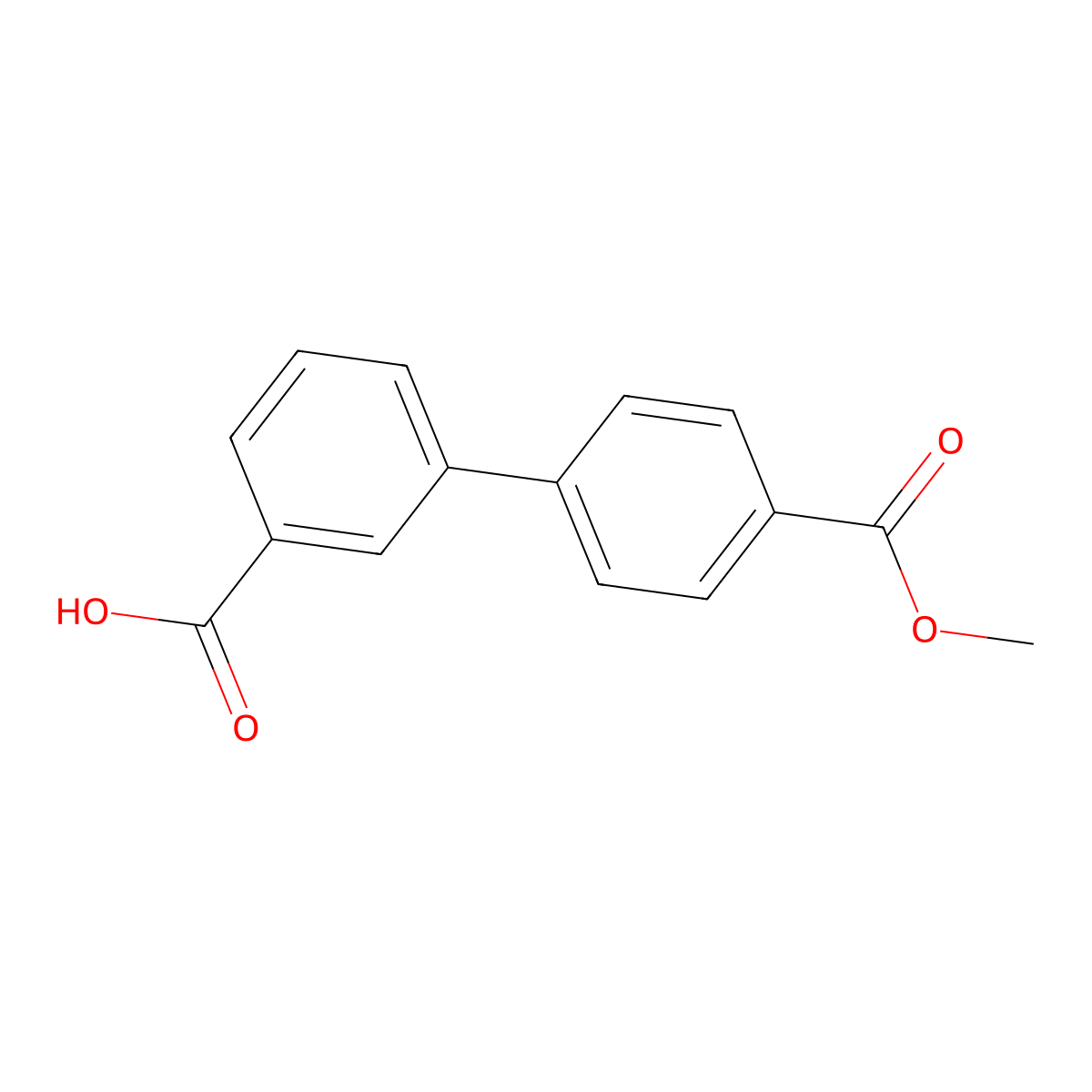 3-(4-Methoxycarbonylphenyl)benzoic acid molecular structure, CAS 579510-89-7