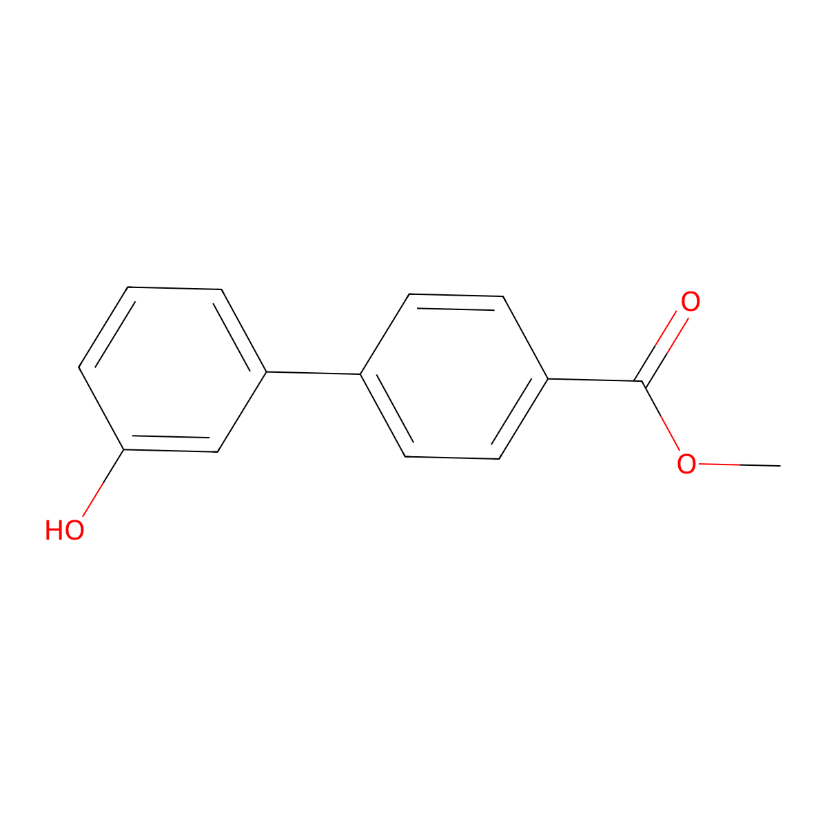 Methyl 4-(3-hydroxyphenyl)benzoate molecular structure, CAS 579511-01-6