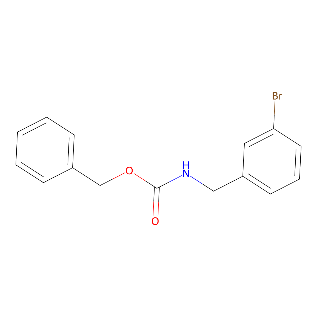 benzyl N-[(3-bromophenyl)methyl]carbamate molecular structure, CAS 579512-04-2