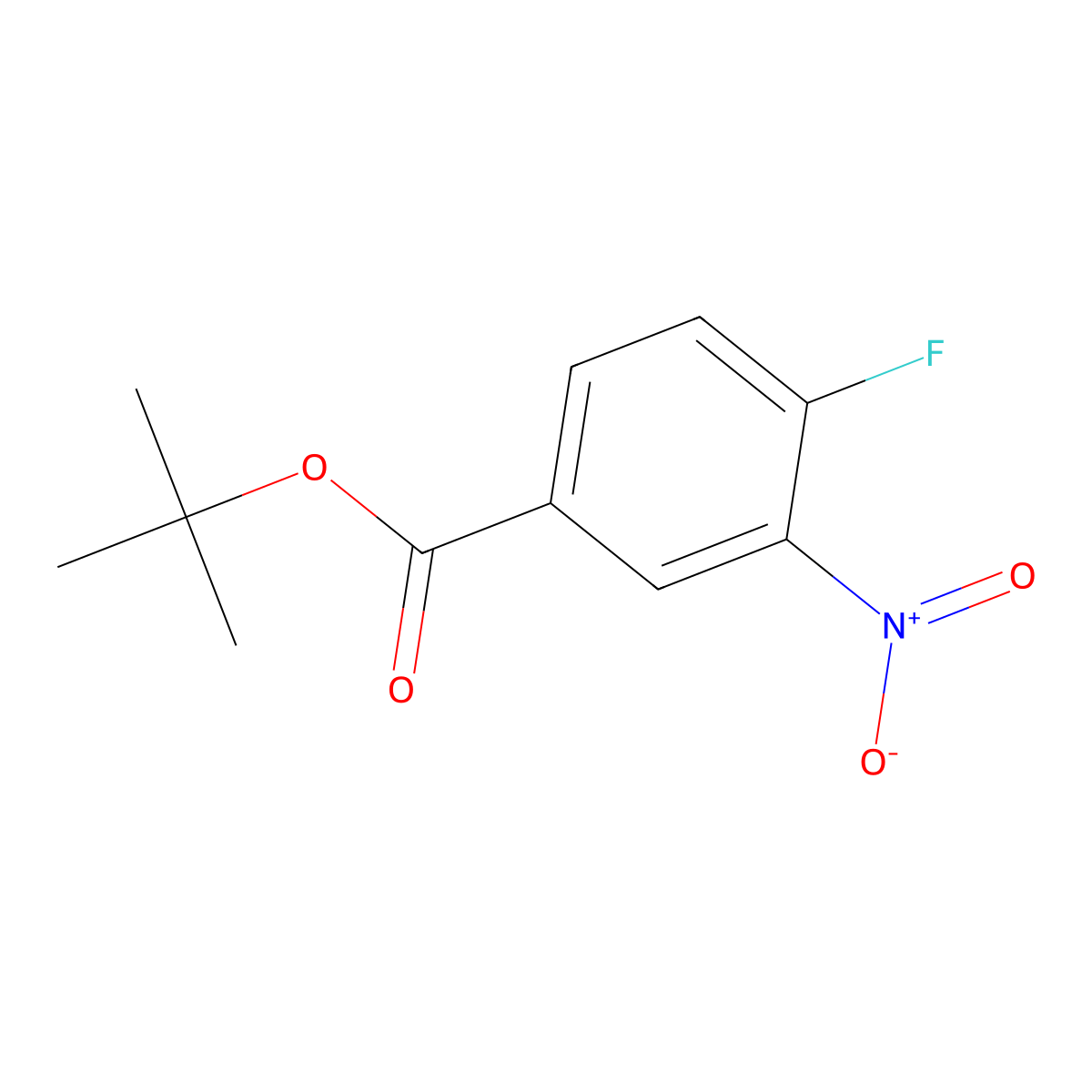 tert-Butyl 4-fluoro-3-nitrobenzoate molecular structure, CAS 579514-75-3