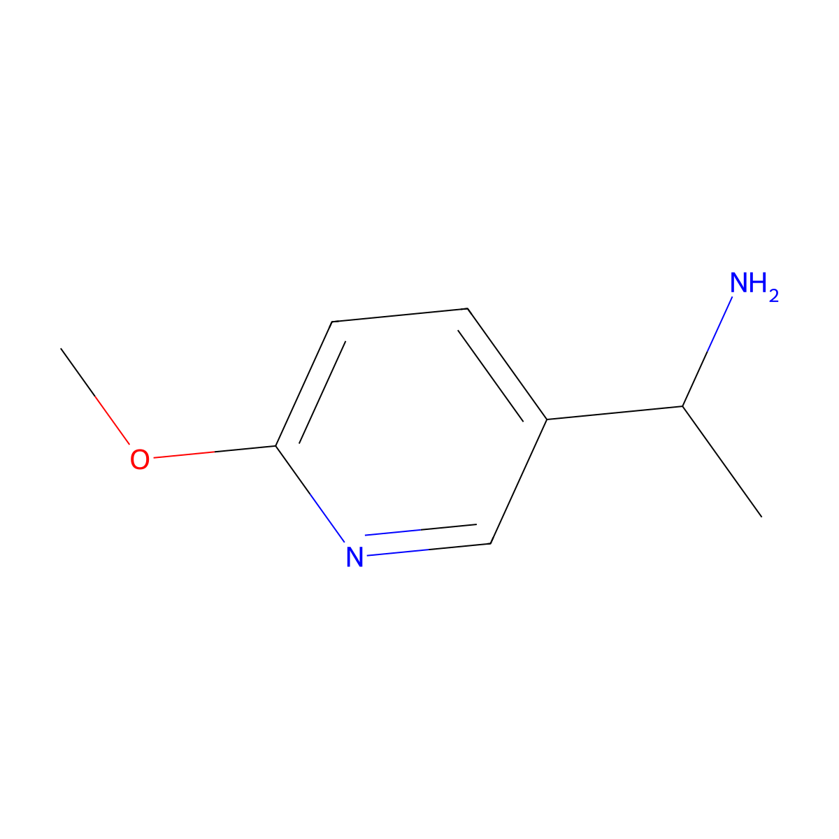 1-(6-Methoxypyridin-3-yl)ethan-1-amine molecular structure, CAS 579515-25-6