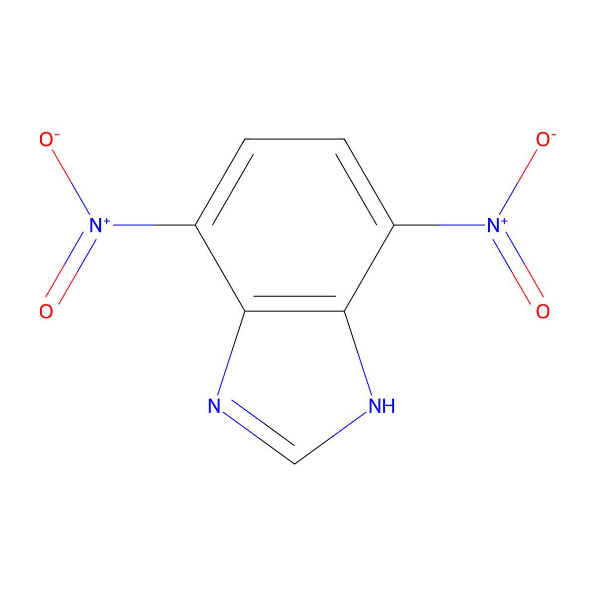 4,7-Dinitro-1H-benzimidazole molecular structure, CAS 579515-27-8