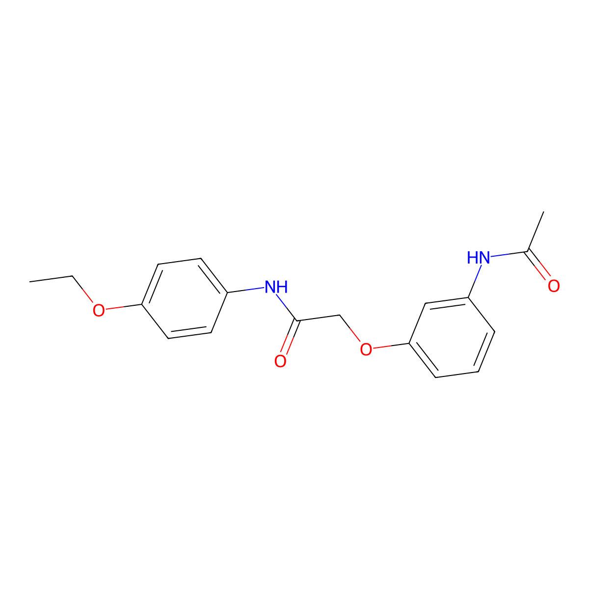 2-(3-acetamidophenoxy)-N-(4-ethoxyphenyl)acetamide molecular structure, CAS 579517-38-7