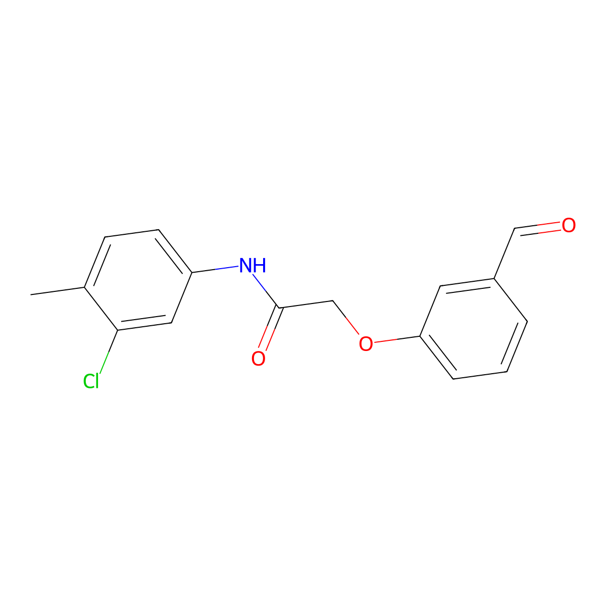 N-(3-chloro-4-methylphenyl)-2-(3-formylphenoxy)acetamide molecular structure, CAS 579518-58-4
