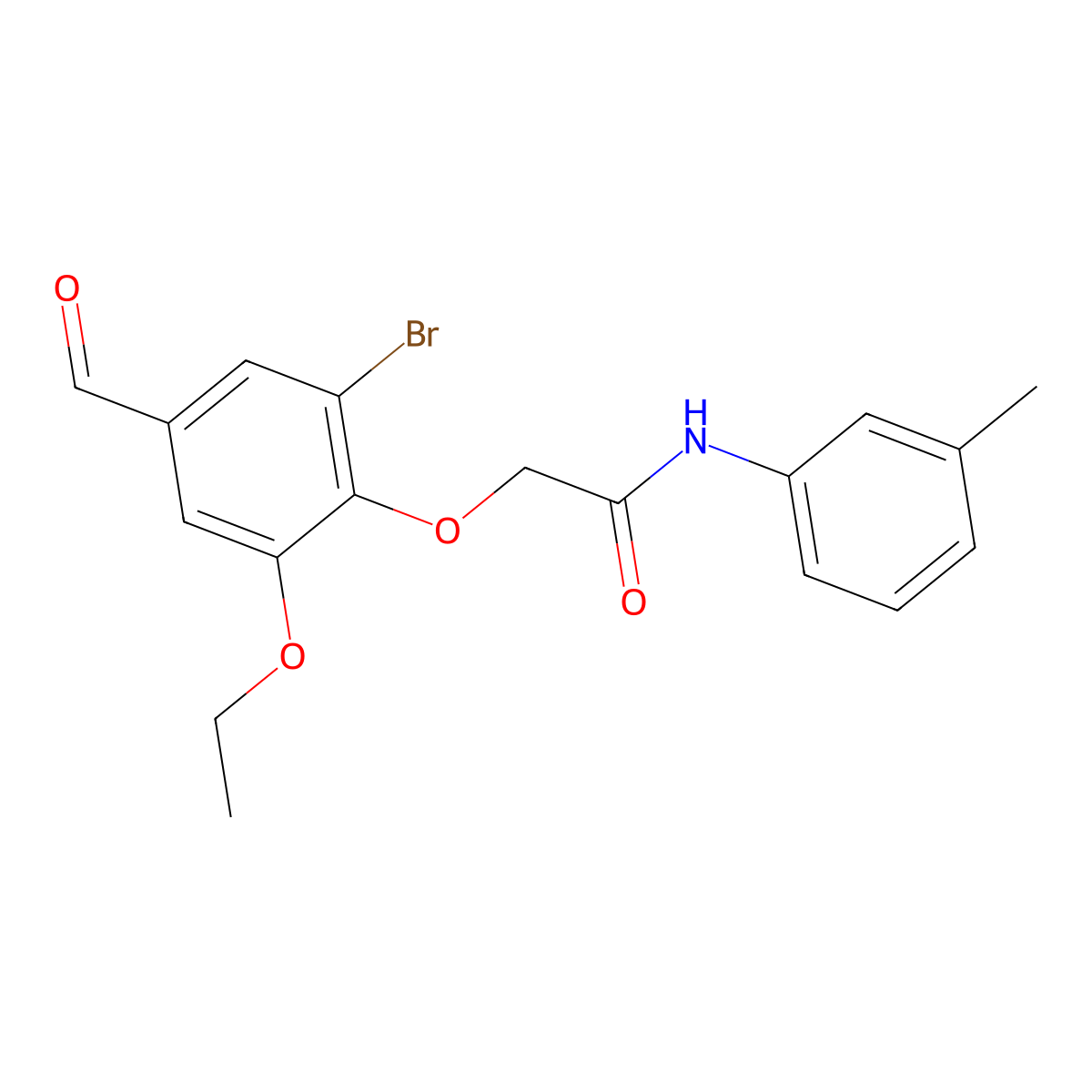 2-(2-bromo-6-ethoxy-4-formylphenoxy)-N-(3-methylphenyl)acetamide molecular structure, CAS 579523-41-4