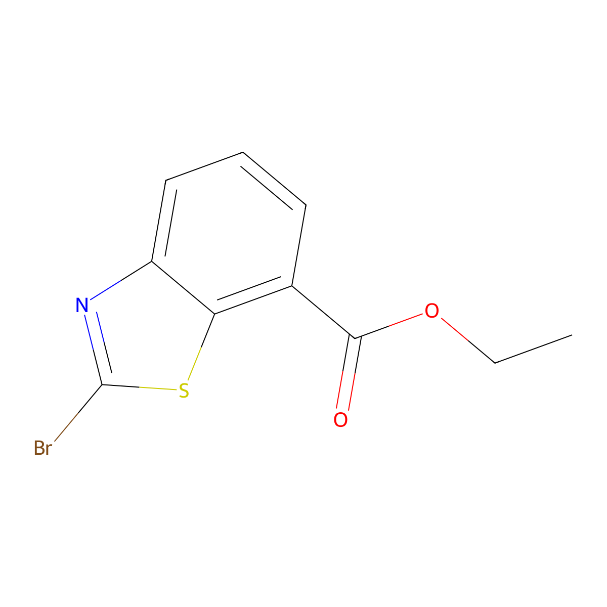 Ethyl 2-bromobenzo[d]thiazole-7-carboxylate molecular structure, CAS 579525-09-0