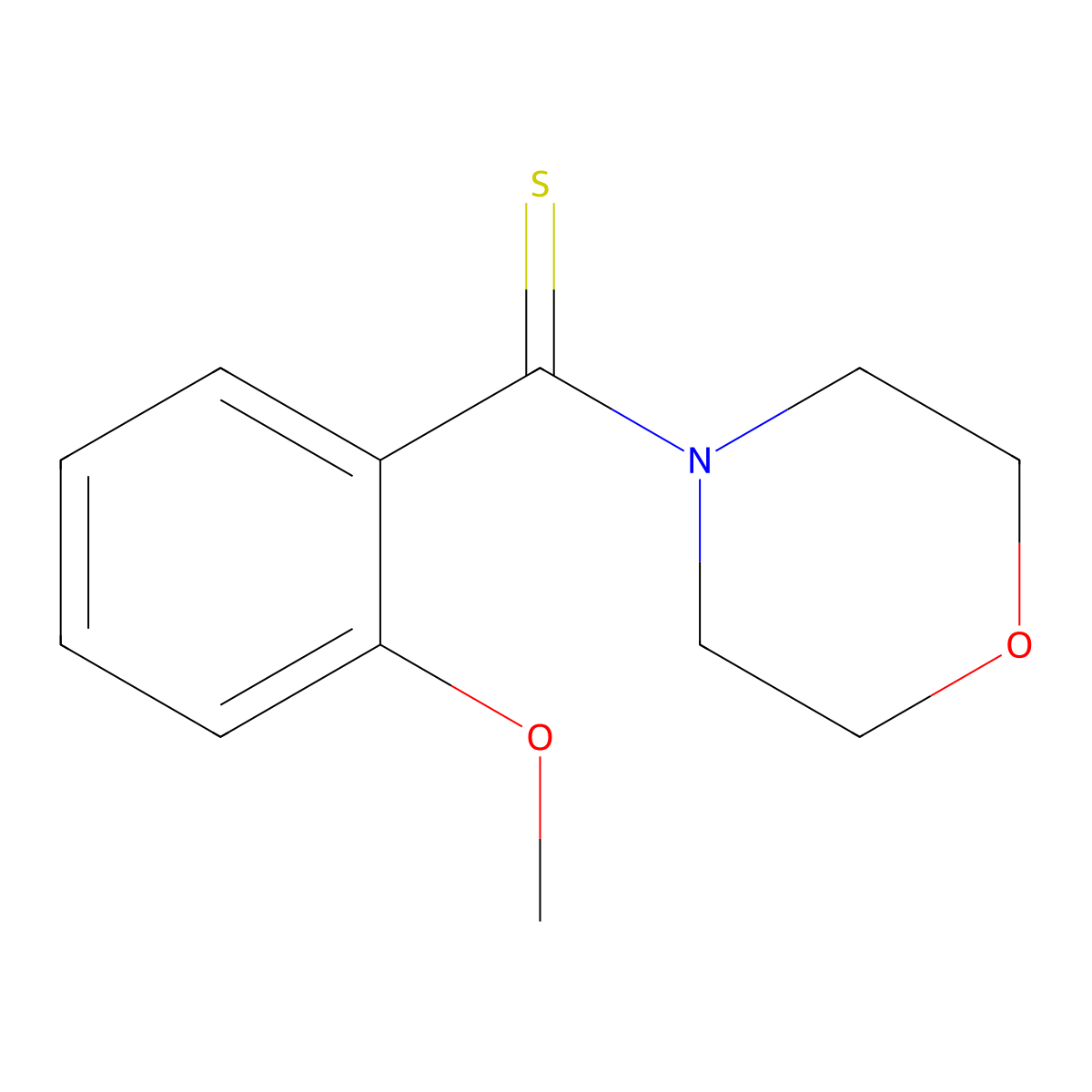 4-(o-Methoxythiobenzoyl)morpholine molecular structure, CAS 57954-41-3