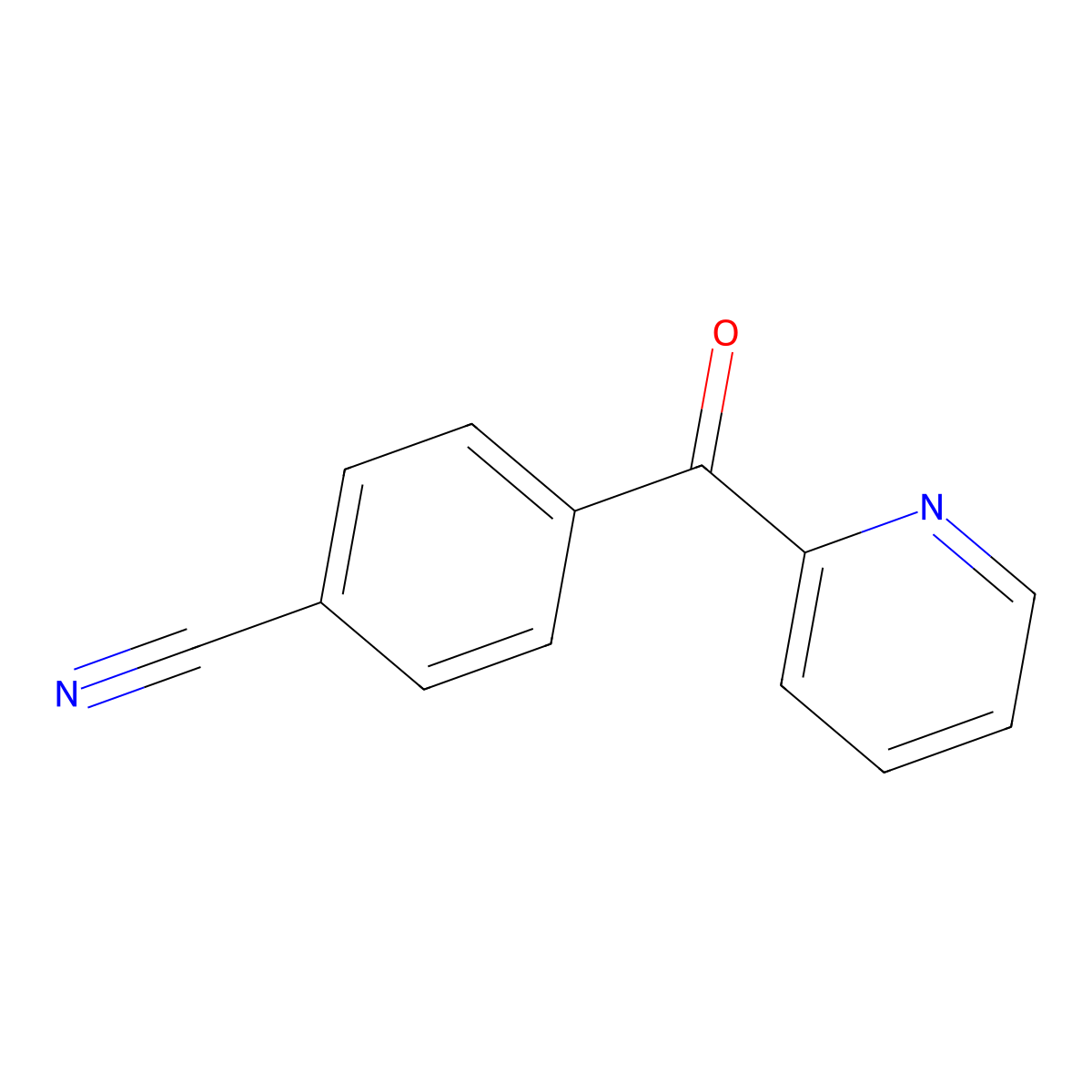 4-(Pyridine-2-carbonyl)benzonitrile molecular structure, CAS 57954-94-6