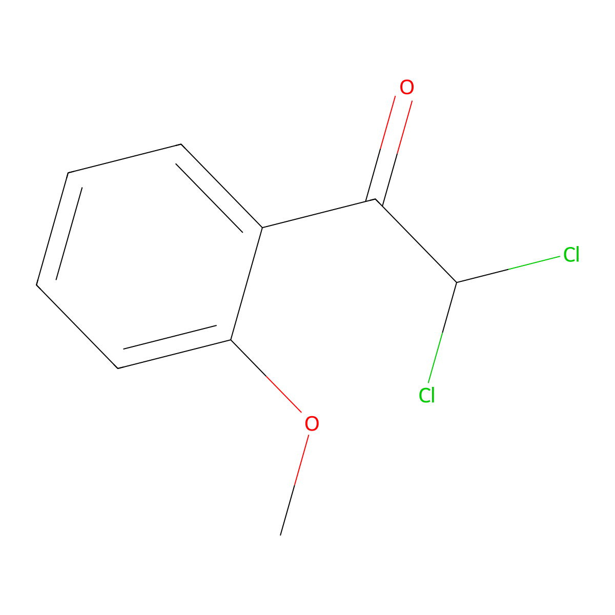 2,2-Dichloro-1-(2-methoxyphenyl)ethan-1-one molecular structure, CAS 57956-70-4