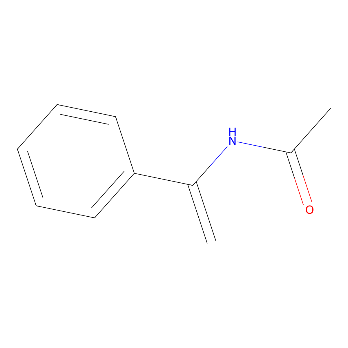 N-(1-Phenyl-vinyl)-acetamide molecular structure, CAS 57957-24-1