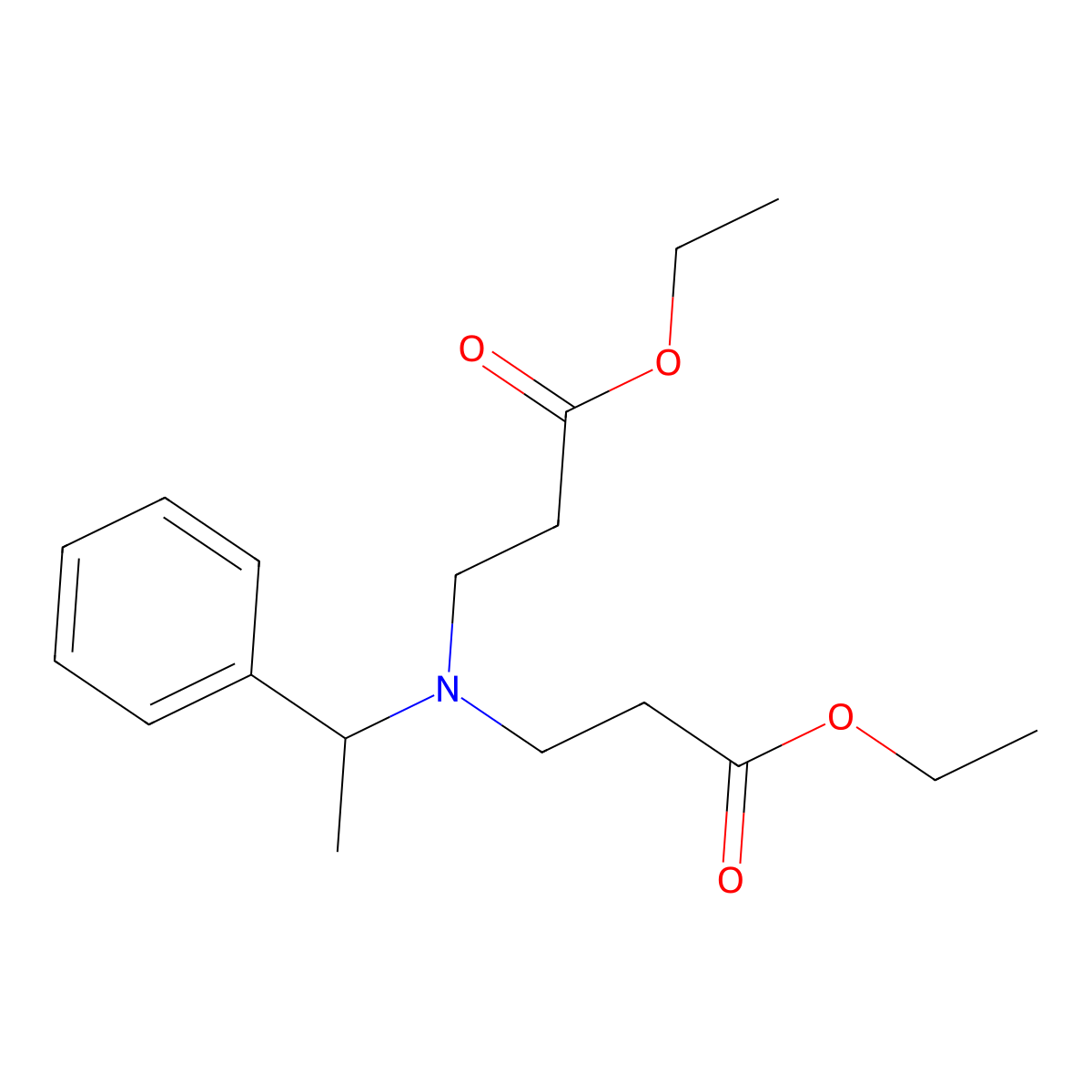 Ethyl N-(3-ethoxy-3-oxopropyl)-N-(2-phenylethyl)-beta-alaninate molecular structure, CAS 57958-47-1